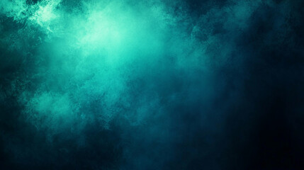 Fototapeta premium Abstract Teal Blue Green Texture Background Digital Art Design Modern Grunge Style Water Ocean Fog 