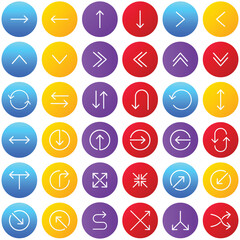 Arrow Gradient Circle, icon design illustration
