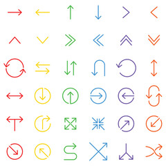 Arrow color, icon design illustration
