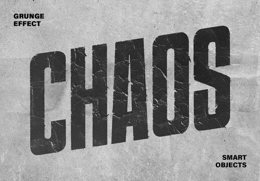 Distressed Text & Logo Effect Mockup