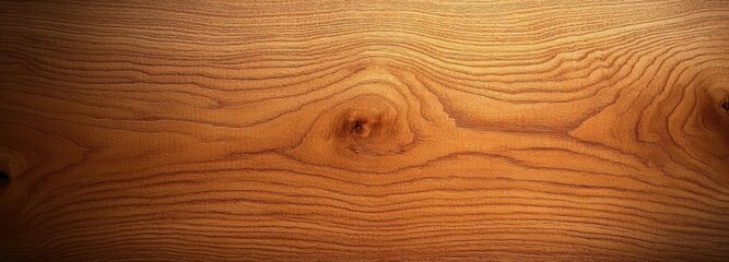 Cherry wood surface texture close-up background with natural patterns and warm sunlight illumination