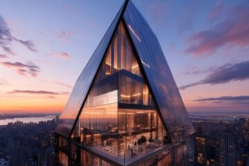 Obraz premium A historic monument rising above a bustling modern cityscape, with its timeless design capturing attention