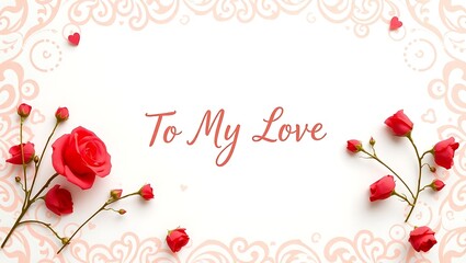 Valentine's day greeting card.