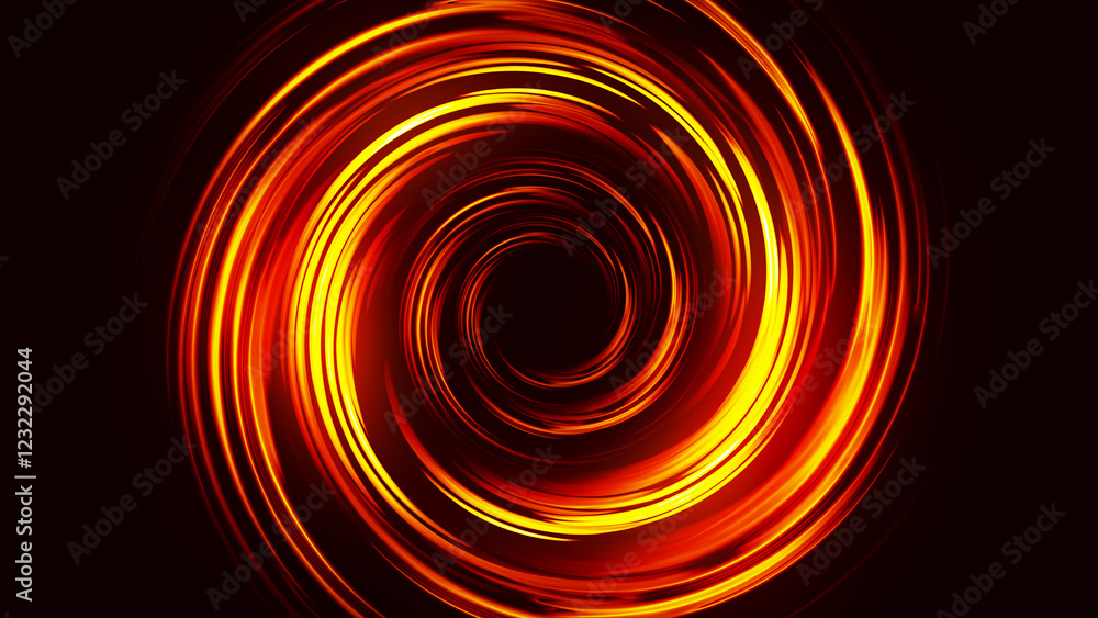 Poster golden led tunnel. colorful effect of colored radial background. abstract rounded background. colore