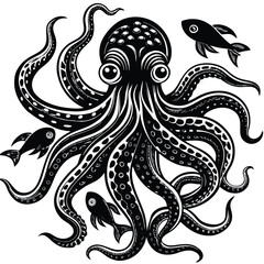 Obraz premium Tribal tattoo vector illustration featuring ornate patterns and decorative floral elements