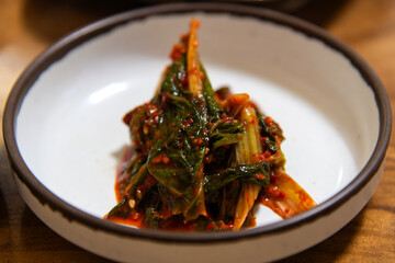 kimchi on the dish