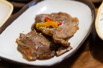 roasted pork galbi marinated soy sauce