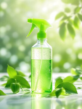 Eco-Friendly Cleaning Solution in Spray Bottle