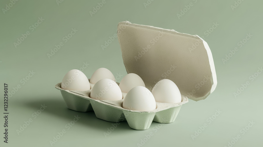 Poster carton egg tray, blank box package mock up. vector realistic mockup of 3d open and closed cardboard 