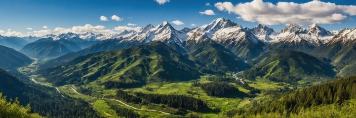 Fototapeta premium Majestic Mountain Landscape – A Breathtaking View of Nature