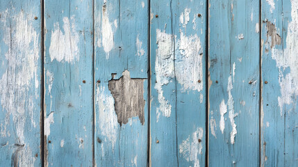 Worn-out blue wooden surface with visible texture and cracks.