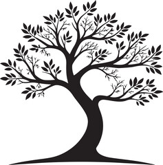 Fototapeta premium Isolated black tree icon Vector, black tree Silhouette,black tree icon set, black tree for logo,color black tree Vector illustration, Vector Graphic, EPS 10 , clip art work