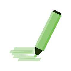 Colorful marker pens set. Highlighter pencil for school or kids