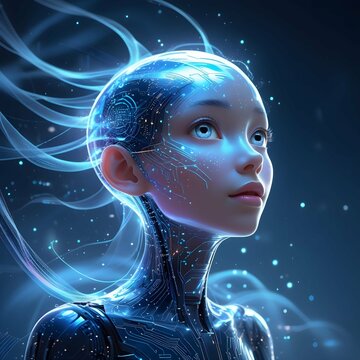 A woman in the form of artificial intelligence