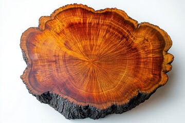 Stunning Tree Trunk Cross-Section Detailed Rings, Organic Growth Patterns, and Natural Wood Texture, High-Resolution Image of a Polished Wooden Slice, Perfect for Nature, Botany, and Woodworking