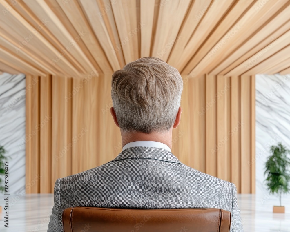 Poster a leadership strategist mentoring executives on high-level decision-making, using data-driven insigh