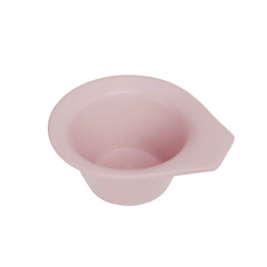 A rendering of a beige empty bowl. Top view. Vector 3d illustration on isolated white background