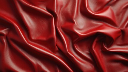 Obraz premium Vibrant red leatherette fabric showcasing durability for upholstery and accessories