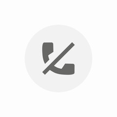 calls disabled icon sign vector