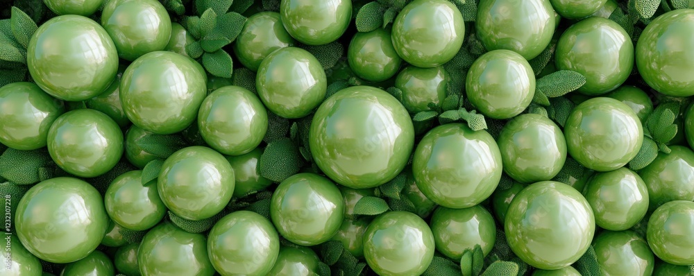 Poster explore the captivating world of green spheres, a visual representation of the confident leader, har