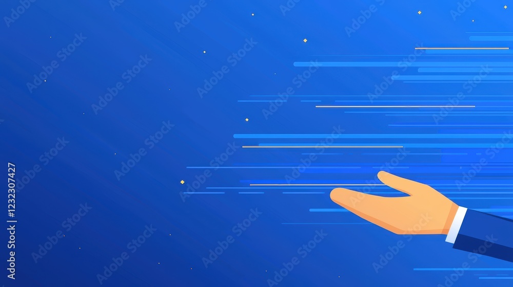 Poster minimalist abstract hand gesture icons for user interface navigation design