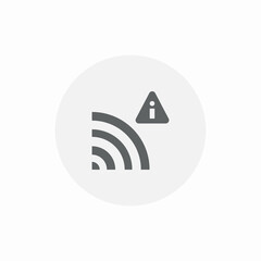 error wifi icon sign vector