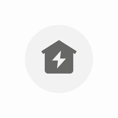 house energy building icon sign vector