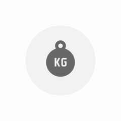 kg weight system icon sign vector