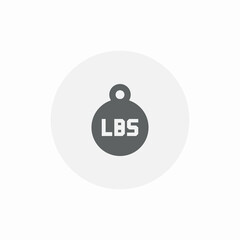 lbs weight system icon sign vector