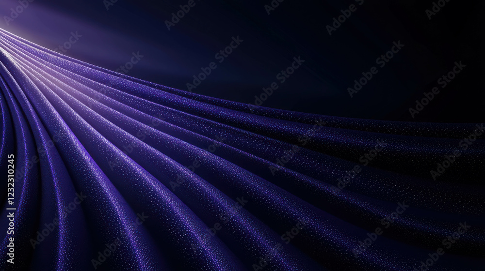 Poster delicate intertwining lines of glowing light softly illuminating a dark background