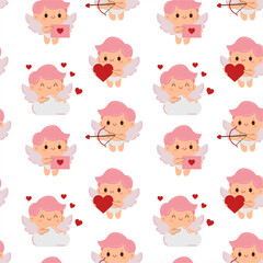 Seamless pattern for valentine's day. vector wrapping