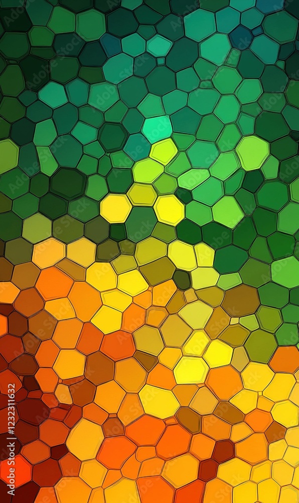 Aufkleber abstract mosaic background with gradient from green to red, ideal for digital art or design projects
