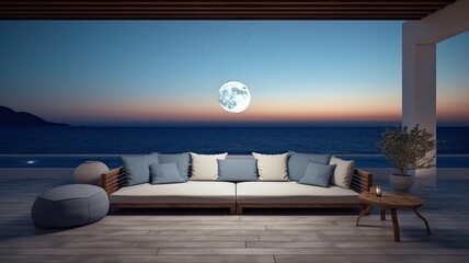Floating Curtains and Plush Sofas: A Greek Paradise by the Sea