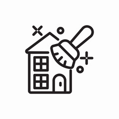 House cleaning service mop icon vector sign