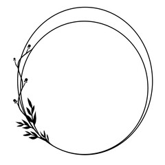 Black and white frame. Aesthetic photo frame