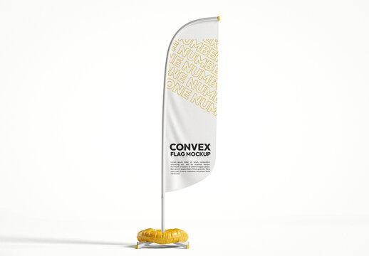 Convex Flag Mockup