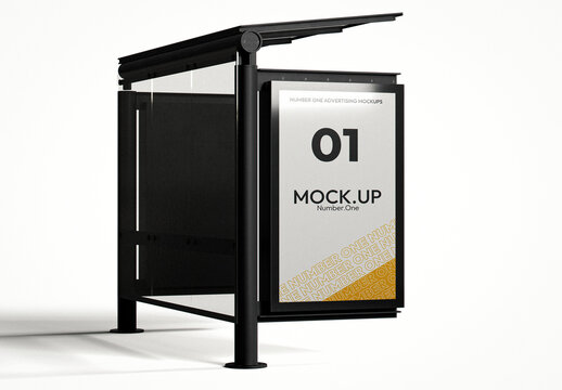 Bus Stop Advertising Mockup