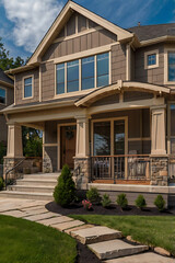 Craftsman Style Home Exterior: Stunning Architectural Design and Landscaping