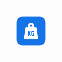 kilo system large weight icon sign vector