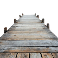 Fototapeta premium Wooden dock isolated on transparent background 