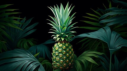 Obraz premium pineapple in the garden
