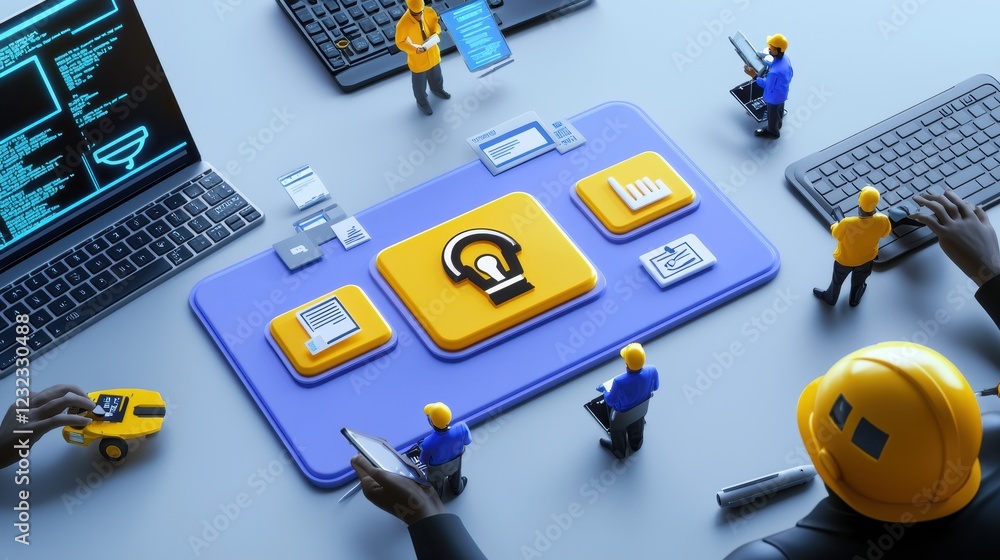 Poster digital workflow management for construction projects