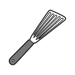black and white flat spatula picture