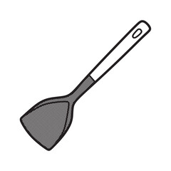 left facing spatula vector black and white