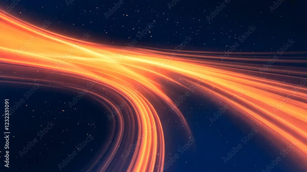 Poster abstract background with vibrant light streaks featuring a futuristic and cosmic theme in deep space