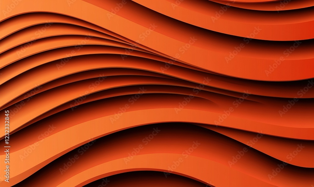 Poster orange abstract wave pattern background for design projects
