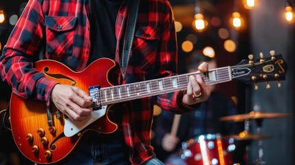 Obraz premium Passionate Guitarist in Concert