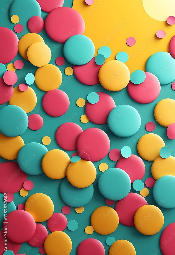 Poster abstract colorful circles pattern background design