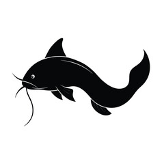 Obraz premium silhouette of a fish vector illustration
