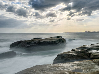 Atardecer en playa de Panama